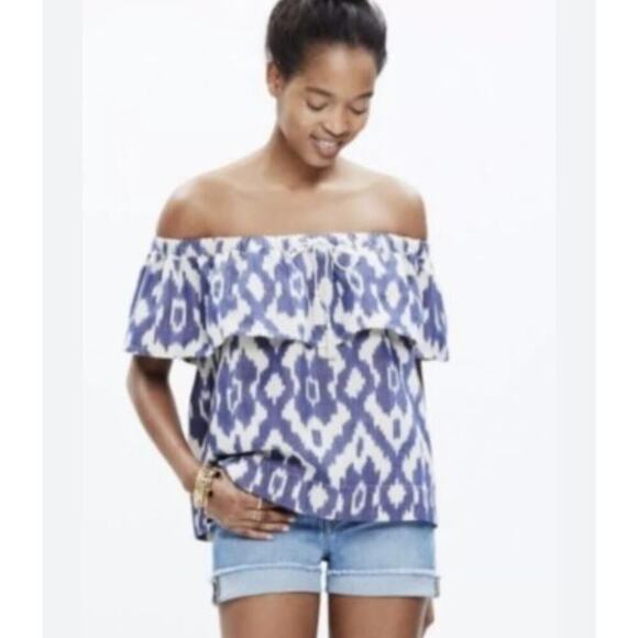 Madewell Ikat Off the Shoulder Top - Picture 8 of 8